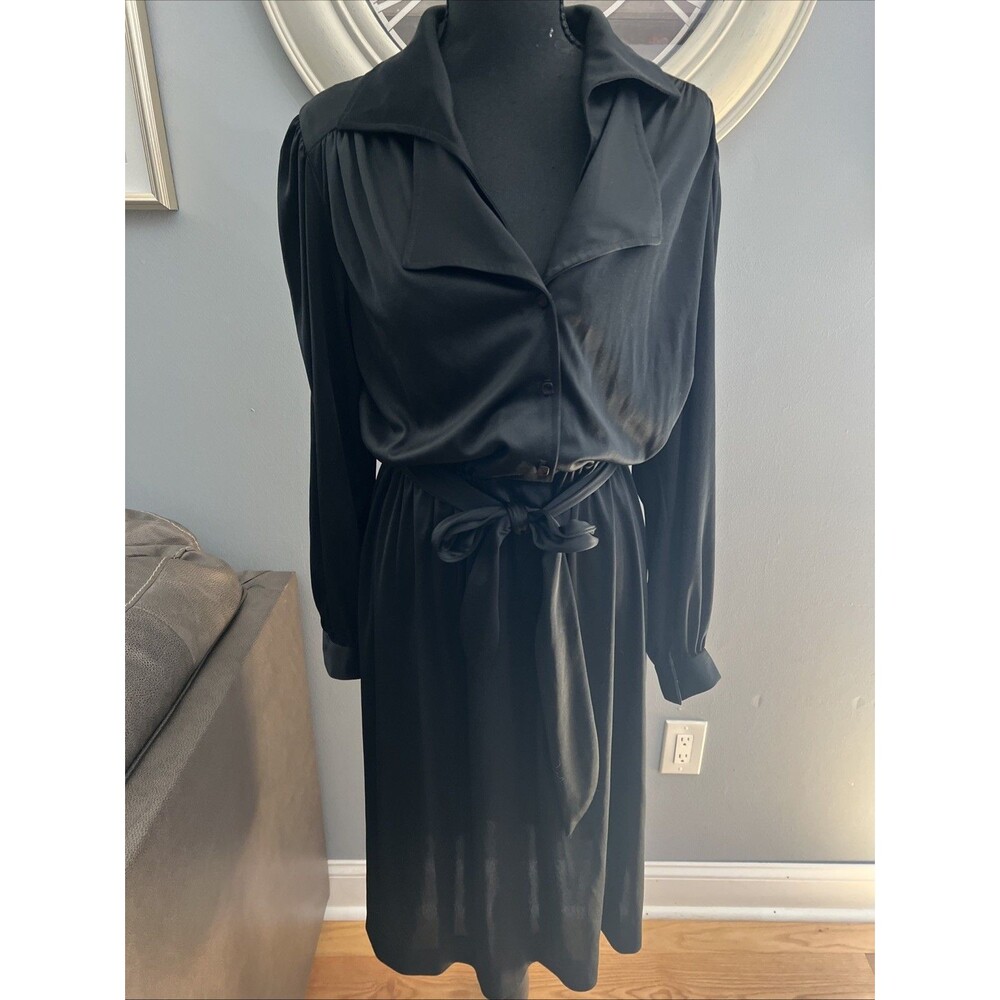 Vintage︱Rene Fashions︱Dress︱80's 90's︱Black ︱Dress︱Medium